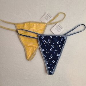 Sophie & Me 2pk Cotton Thongs Size Sm